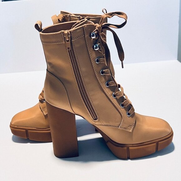STEVE MADDEN Womens High Heeled Booties Size 8.5 Lace Up Side Zip Gorpcore NEW - Picture 8 of 11